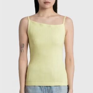 Agolde Priya Ribbed Asymmetric Tank